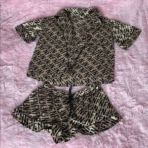Fashion Nova Pajama Short Set